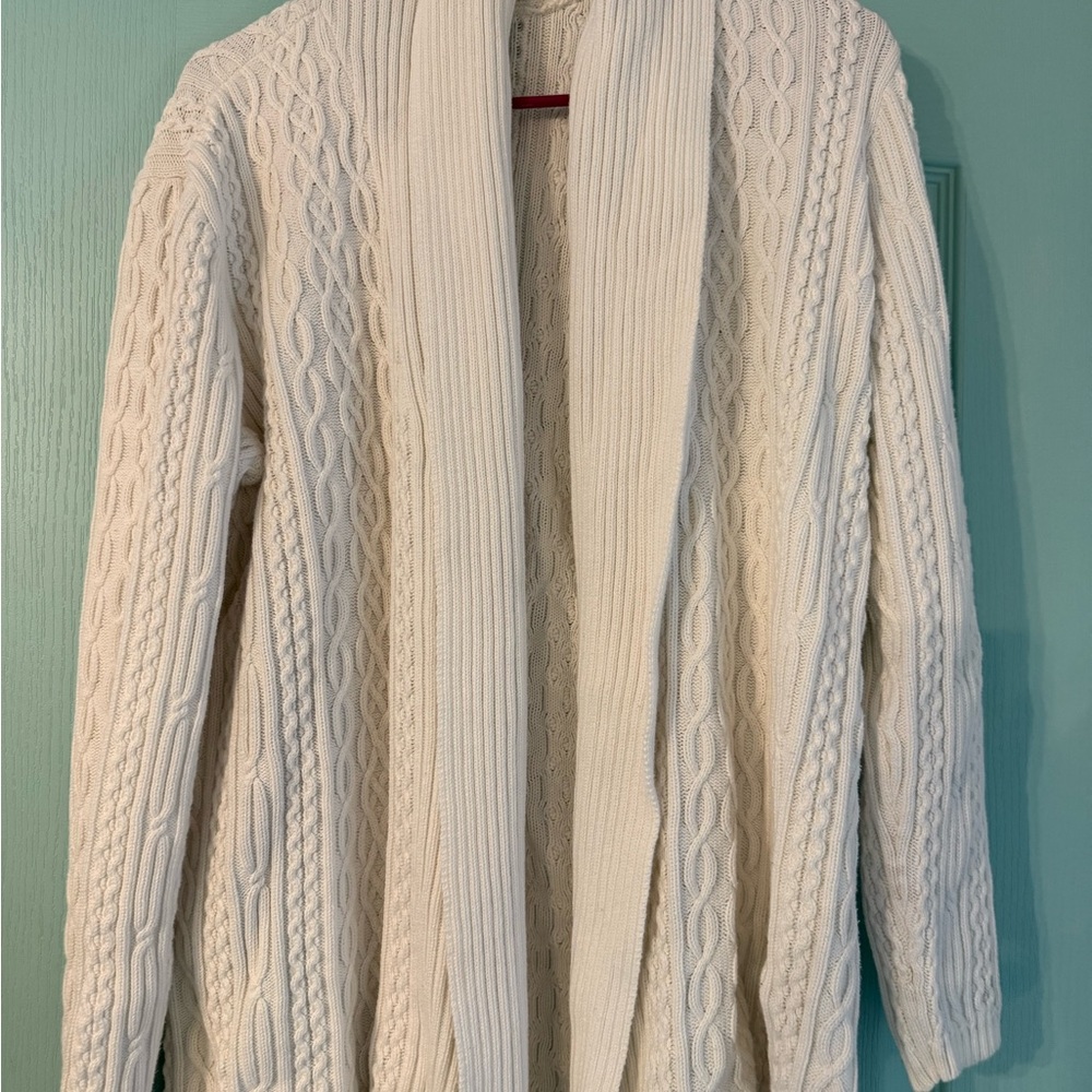 Lauren Ralph Lauren Cozy White Cable Knit Sweater